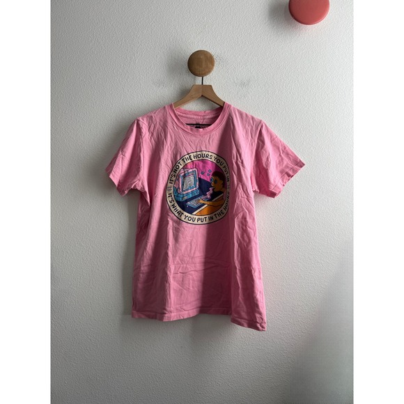 Mokuyobi Other - Mokuyobi Pink Graphic Tee It's Not The Hours You Put In Tshirt Mens Size Medium